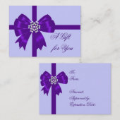 Lila Lila Geschenkgutscheine von Bow Lavender Rabattkarte (Vorne/Hinten)
