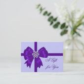 Lila Lila Geschenkgutscheine von Bow Lavender Rabattkarte (Stehend Vorderseite)