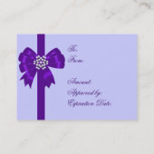 Lila Lila Geschenkgutscheine von Bow Lavender Rabattkarte (Rückseite)