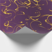 lila, lila, gold, golden, farbig, abstrakt, geschenkpapier (Ecke)