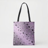 lila, lila, herz, Liebe, valentin, form, symbol Tasche (Vorderseite)