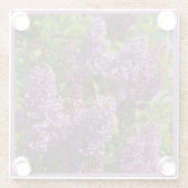 Lila Lila, hübsche Gartenszene Blume Glasuntersetzer (Rückseite)