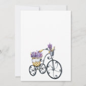 Lila lila Lavendel Blume Brautparty Einladung (Rückseite)