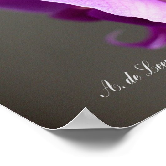Lila lila-lila-Orchidee, inspirierendes Zitat Poster (Ecke)