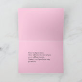 Lila lila malvenfarbene Orchidee, inspirational Karte (Innenseite)