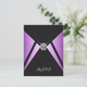 Lila Lila Party Einladung UAWG (Stehend Vorderseite)