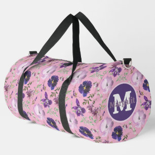 Lila Lila Rosa Florale Orchideen Groß Duffle Bag