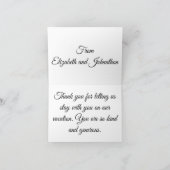 lila lila wasserfarbene botanische Blume Dankeskarte (Innenseite)