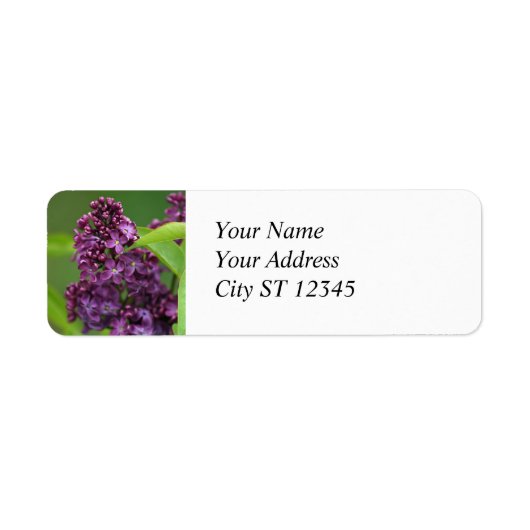 Lila Lilac-Adressetikett (Vorne)