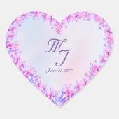 Lila Lilac-Aufkleber Herz-Aufkleber (Vorderseite)