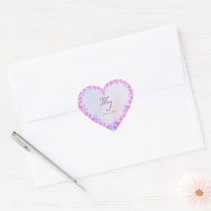 Lila Lilac-Aufkleber Herz-Aufkleber