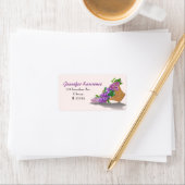 Lila Lilac Basket Address Labels | Anpassen Adressaufkleber (Insitu)