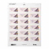 Lila Lilac Basket Address Labels | Anpassen Adressaufkleber (Vorne)