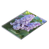 Lila Lilac Blooms Floral Notizblock (Linke Seite)
