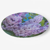 Lila Lilac Blooms Floral Pappteller (Schrägansicht)