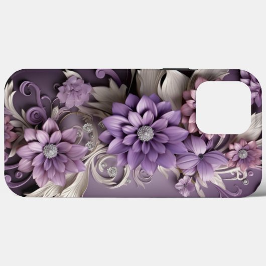 Lila Lilac Blume 3d Case-Mate iPhone Hülle (Rückseite (Horizontal))
