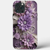 Lila Lilac Blume 3d Case-Mate iPhone Hülle (Rückseite)