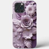 Lila Lilac Blume 3d Case-Mate iPhone Hülle (Rückseite)