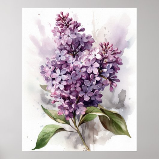 Lila Lilac Blume Art Print Poster (Vorne)
