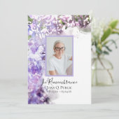 Lila Lilac Blume Beerdigung Service Programm (Stehend Vorderseite)