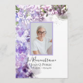 Lila Lilac Blume Beerdigung Service Programm (Vorderseite)