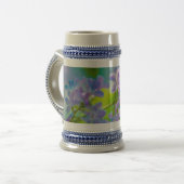 Lila Lilac-Blume Bierglas (Vorderseite Links)