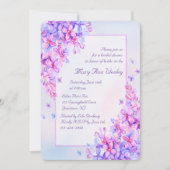 Lila Lilac Blume Brautparty Card Einladung (Vorderseite)