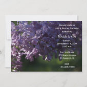 Lila Lilac Blume Brautparty Einladung (Vorderseite)