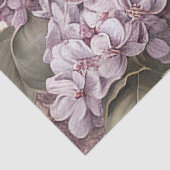 Lila Lilac Blume Butterfly Script Decoupage Seidenpapier (Detail)