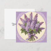 Lila Lilac-Blume Einladung (Vorne/Hinten)