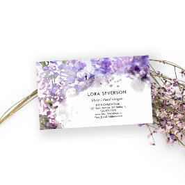 Lila Lilac Blume Florist Visitenkarte