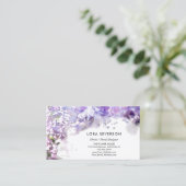 Lila Lilac Blume Florist Visitenkarte (Stehend Vorderseite)