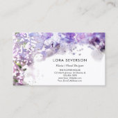 Lila Lilac Blume Florist Visitenkarte (Vorderseite)