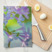 Lila Lilac-Blume Geschirrtuch (Viertel Falte)