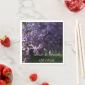 Lila Lilac-Blume Hochzeit Serviette (Beispiel)