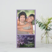 Lila Lilac Blume Hochzeit Vielen Dank Dankeskarte (Stehend Vorderseite)