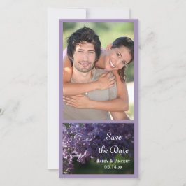 Lila Lilac-Blume Hochzeitssache Datum speichern Save The Date