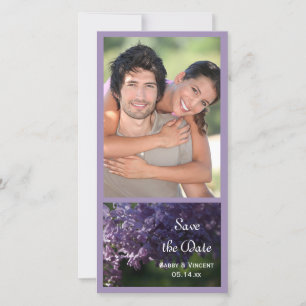 Lila Lilac-Blume Hochzeitssache Datum speichern Save The Date