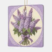 Lila Lilac-Blume Keramikornament (Links)
