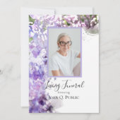 Lila Lilac-Blume Leben Beerdigung Party Einladung (Vorderseite)