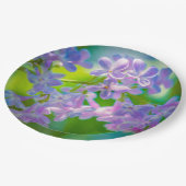Lila Lilac-Blume Pappteller (Schrägansicht)