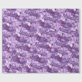 Lila Lilac-Blume Personalisiertes Geschenkpapier (Flach)