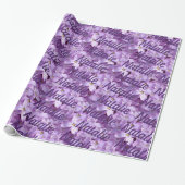 Lila Lilac-Blume Personalisiertes Geschenkpapier (Ungerollt)