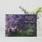 Lila Lilac-Blume Post Wedding Brunch Einladung (Stehend Vorderseite)