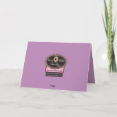 Lila Lilac-Blume und Streifen Karte (Rückseite)