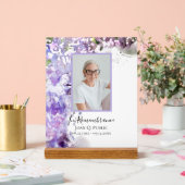 Lila Lilac Blume Wasserfarbenfeier Acrylschild (Hochzeit)