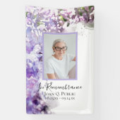 Lila Lilac Blume Wasserfarbenfeier Banner (Vertikal)