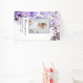 Lila Lilac Blume Wasserfarbenfeier Banner (InSitu)