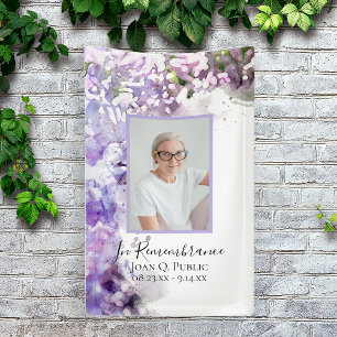 Lila Lilac Blume Wasserfarbenfeier Banner