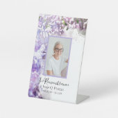 Lila Lilac Blume Wasserfarbenfeier Sockelschild (Vorderseite)